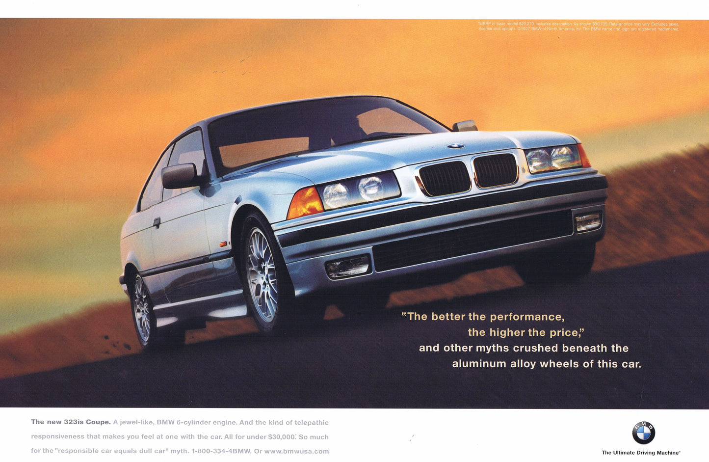 The new 325is Coupe, 1997 BMWNA Advertising Art - BMW CCA Foundation