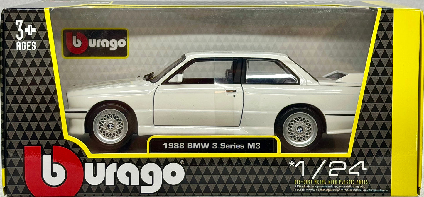 Burago 1/24 – White BMW M3 (E30) – 1988