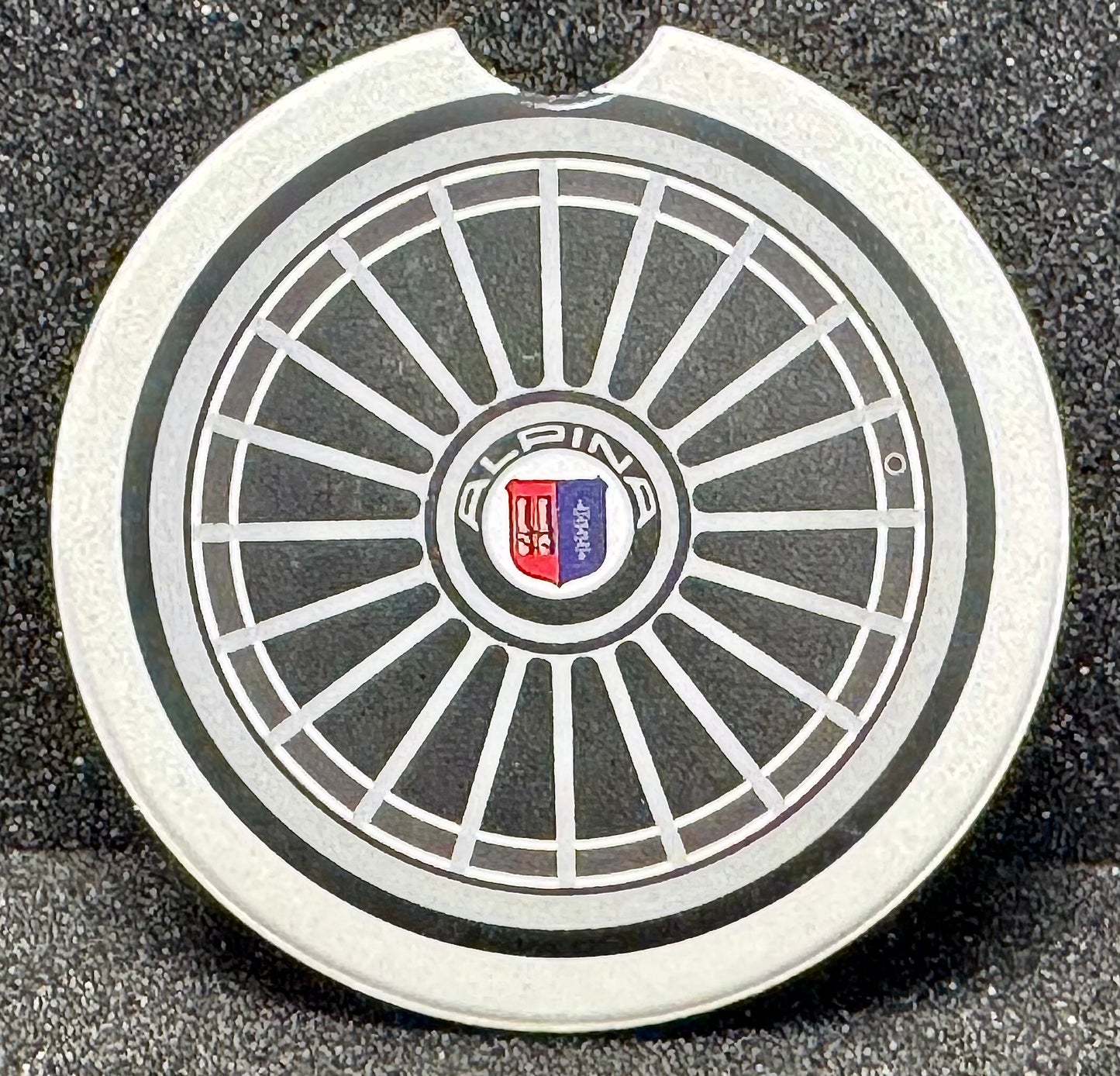 Alpina Wheel stoneware coaster