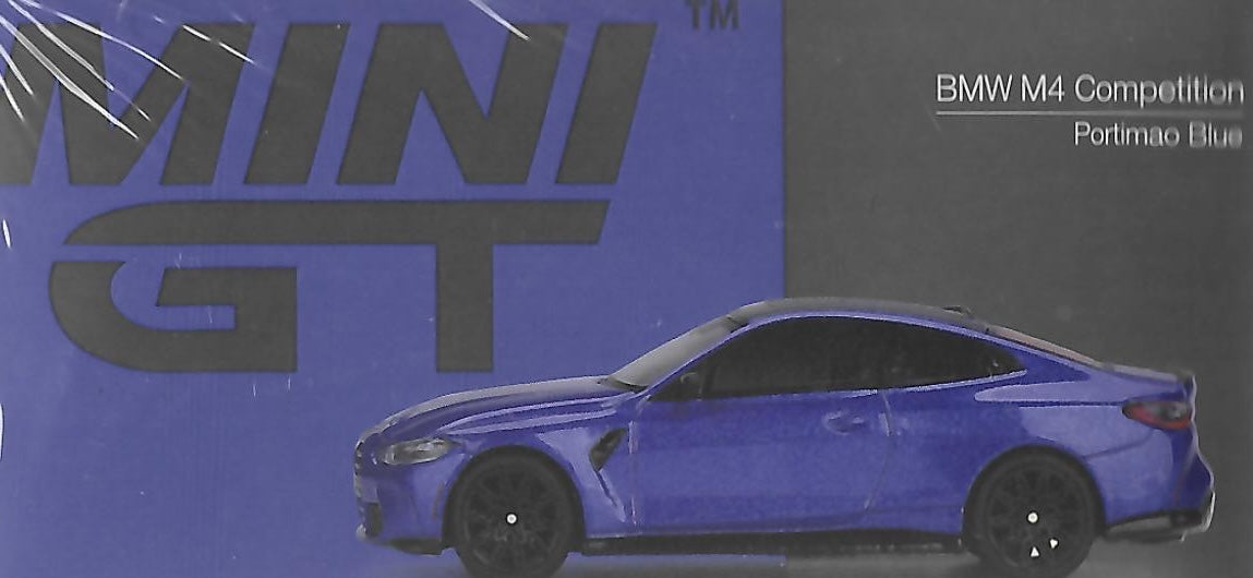 MINI GT 1/64 – BMW M4 (G82) Competition – 2024 in Portimao Blue