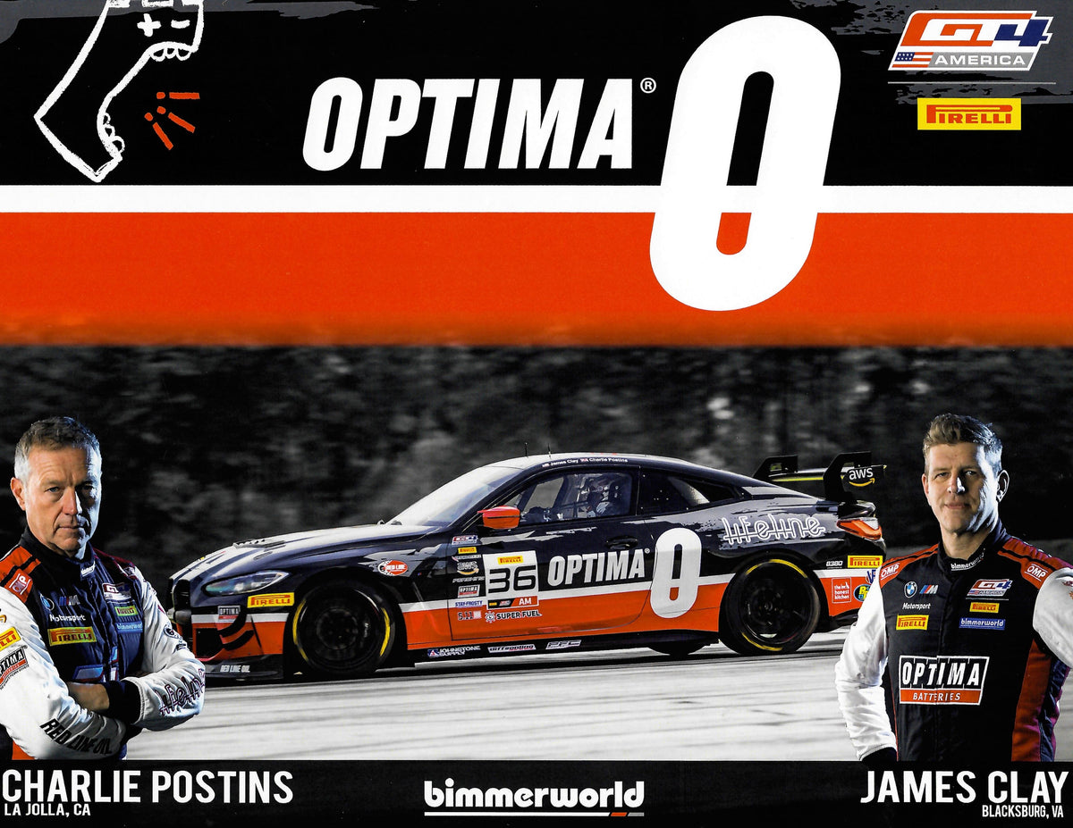 No. 0 M4 GT3, Optima/Bimmerworld BMW Signature Card
