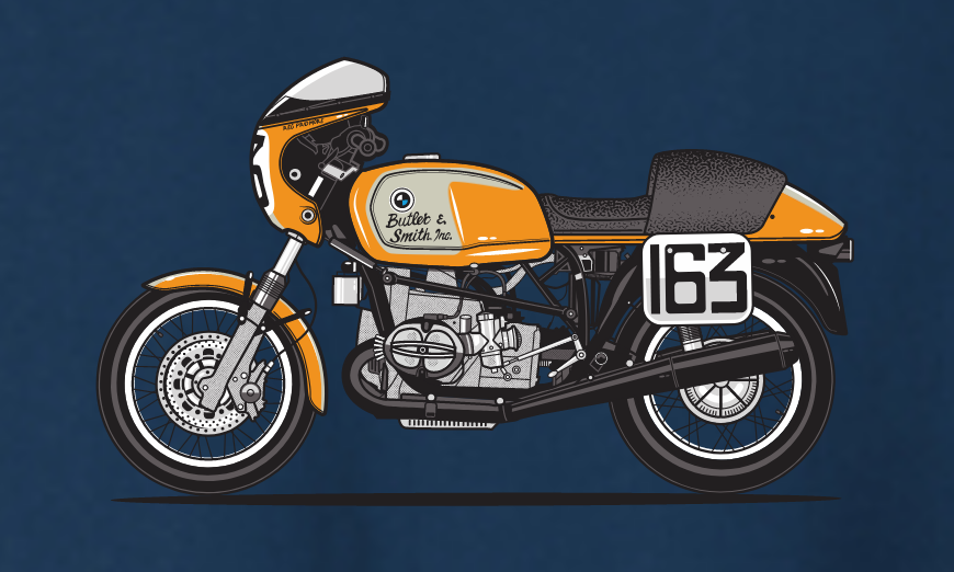 R90 (Butler & Smith) T-Shirt - BMW CCA Foundation