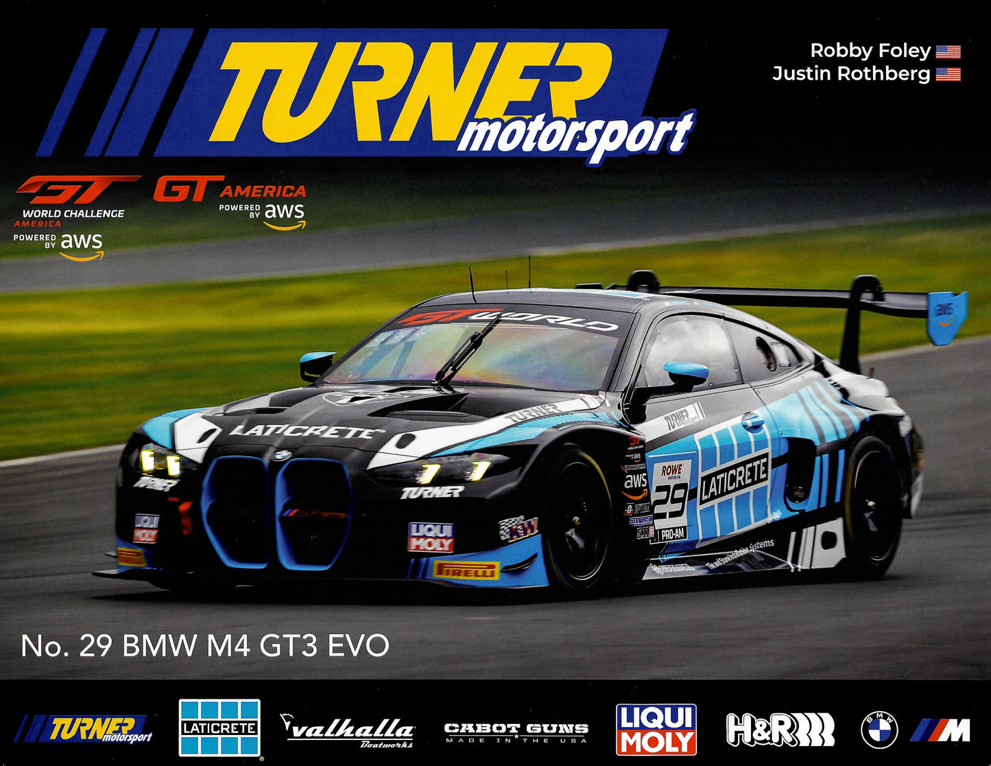 No. 29 M4 GT3 EVO, Turner motorsport BMW Signature Card