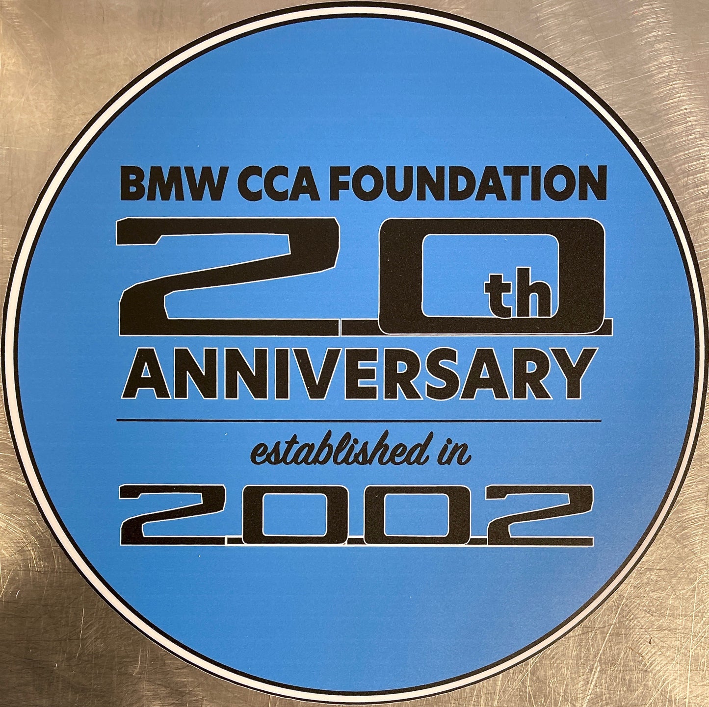 BMW CCA Foundation 20th Anniversary 15" Sticker - BMW CCA Foundation