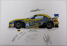 Load image into Gallery viewer, Autographed Print - BMW Z4 GTD 2014 IMSA Tudor United SportsCar Champion - Autographed - BMW CCA Foundation