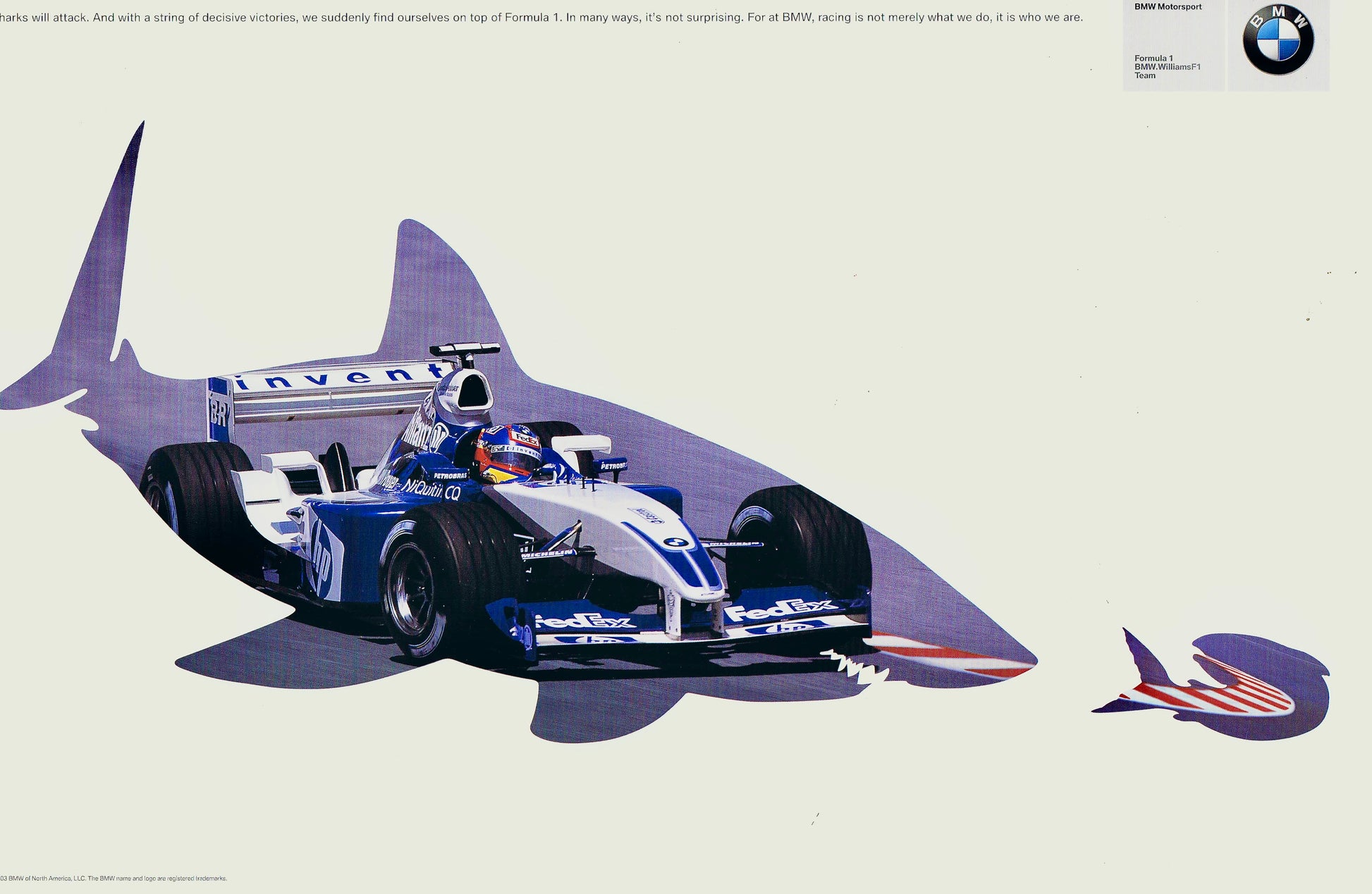 Sharks will Attack, 2003 BMWNA Advertising Art - BMW CCA Foundation