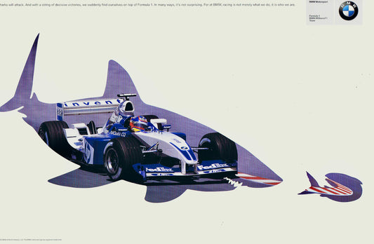Sharks will Attack, 2003 BMWNA Advertising Art - BMW CCA Foundation