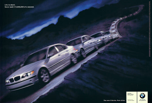 The new 3 Series Pure drive., 2001 BMWNA Advertising Art