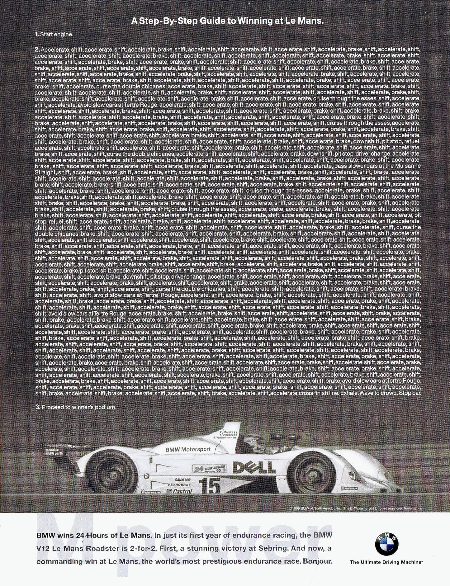 A Step-by-Step Guide to Winning at Le Mans, BMWNA Ad Artwork Small - BMW CCA Foundation