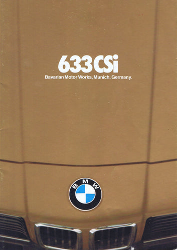Brochure - 633 CSi Barvarian Motor Works, Munich, Germany (2/78) - BMW CCA Foundation