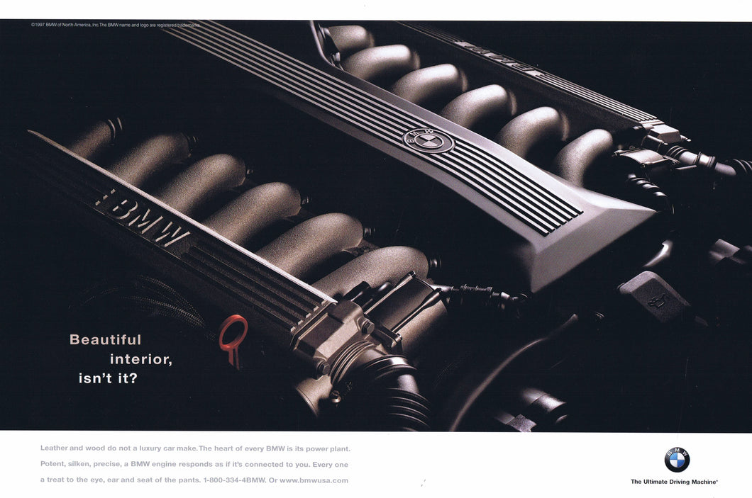 Beautiful interior, isn't it? 1998 BMWNA Advertising Art