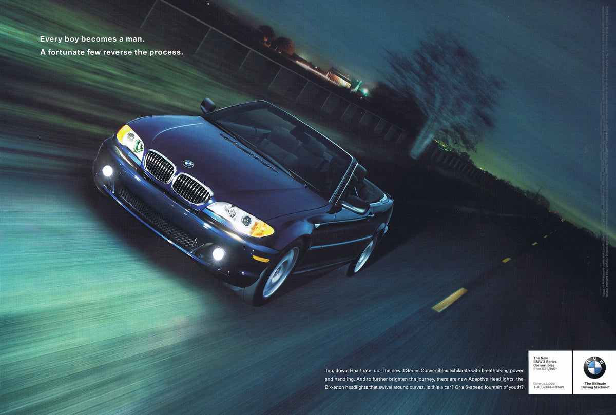 Every boy becomes a man, BMWNA Advertising Art - BMW CCA Foundation
