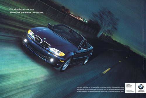 Every boy becomes a man, BMWNA Advertising Art - BMW CCA Foundation