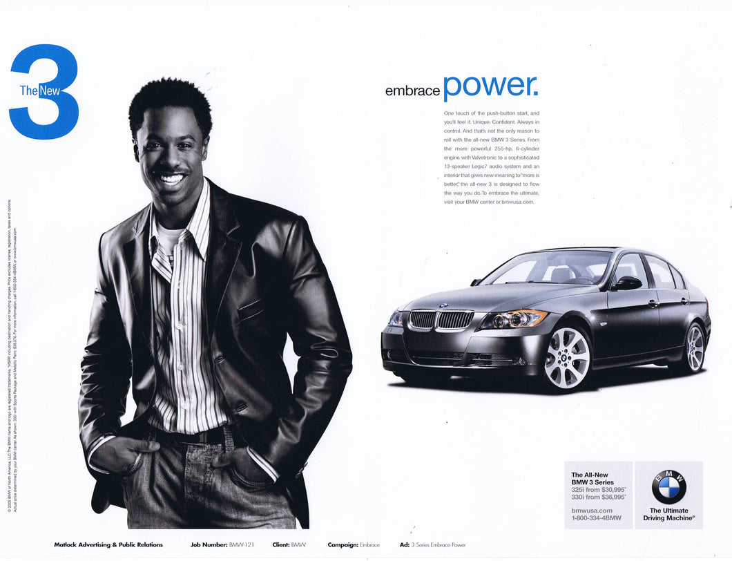 embrace power, 1996 BMWNA Advertising Art - BMW CCA Foundation
