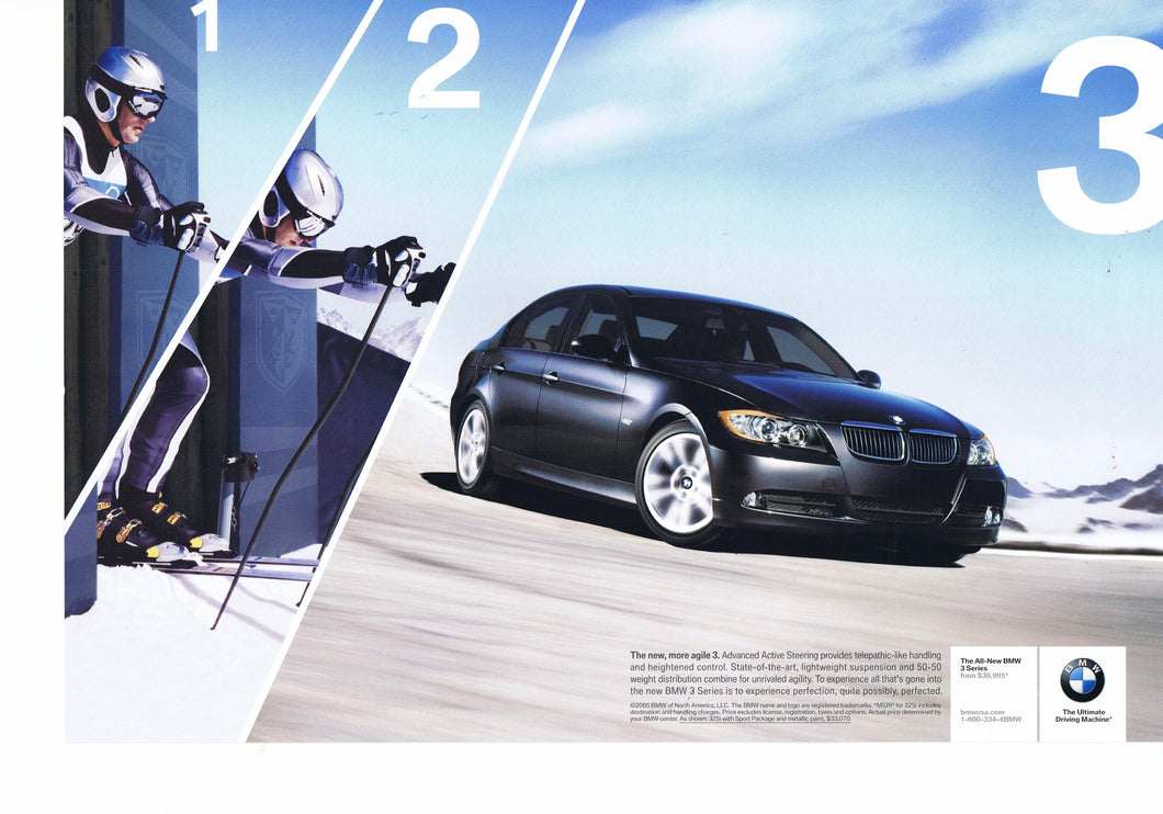 The new, more agile 3, 1996 BMWNA Advertising Art - BMW CCA Foundation