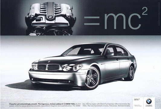 V12 = MC squared, BMWNA Advertising Art