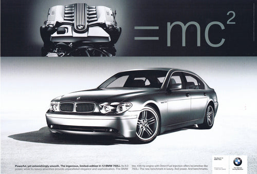 V12 = MC squared, BMWNA Advertising Art