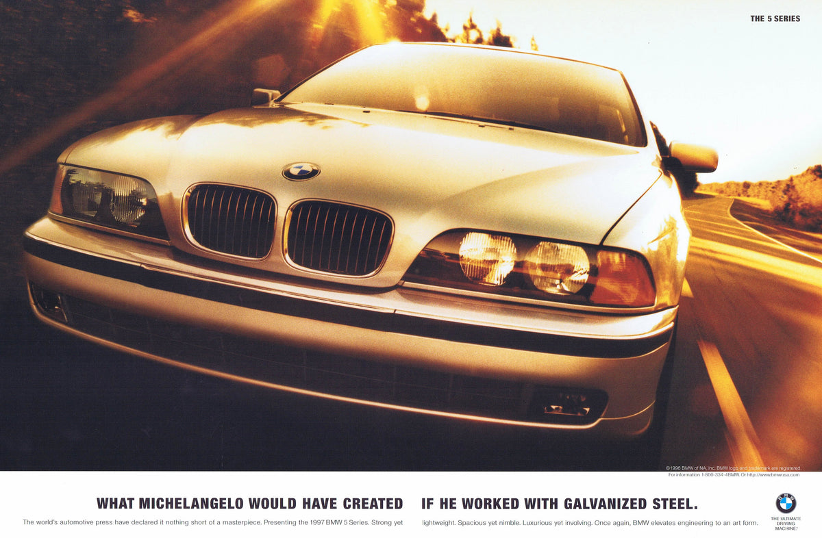 WHAT MICHEANGELO WOULD HAVE CREATED, 1996 BMWNA Advertising Art - BMW CCA Foundation