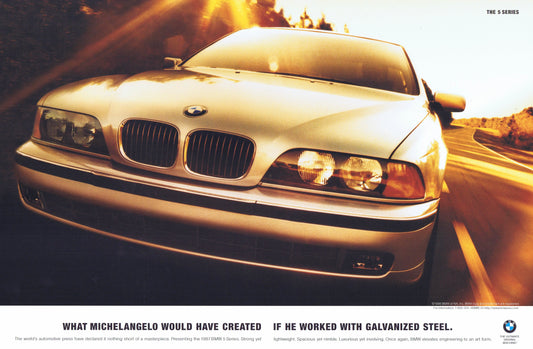 WHAT MICHEANGELO WOULD HAVE CREATED, 1996 BMWNA Advertising Art - BMW CCA Foundation
