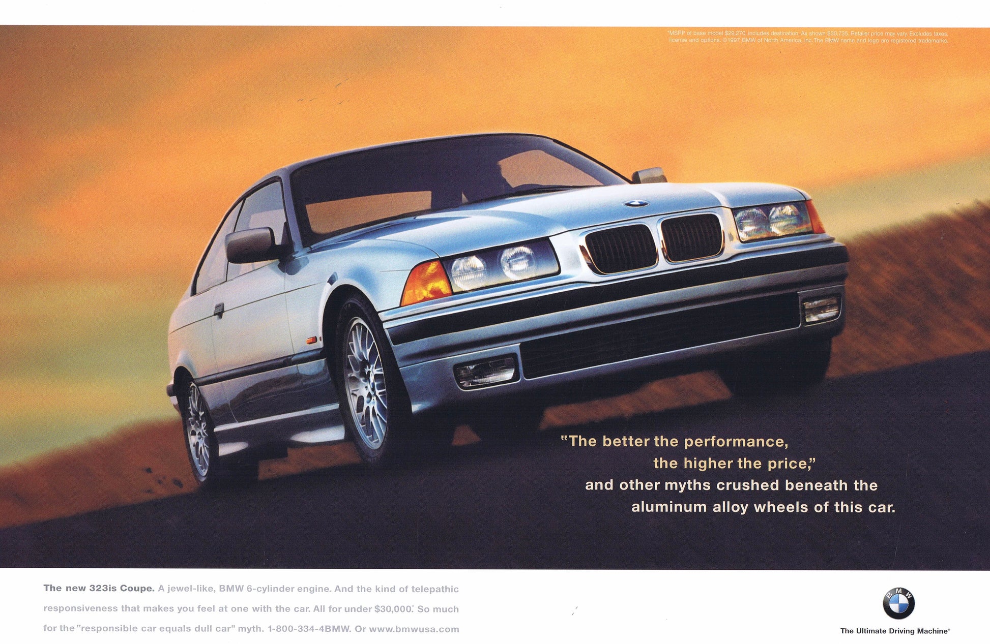 The new 325is Coupe, 1997 BMWNA Advertising Art - BMW CCA Foundation