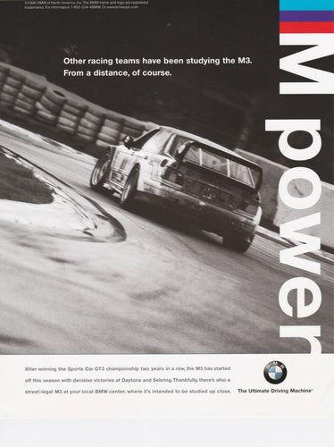 M Power, Other racing teams have been studying the M3. BMWNA Ad Artwork Small