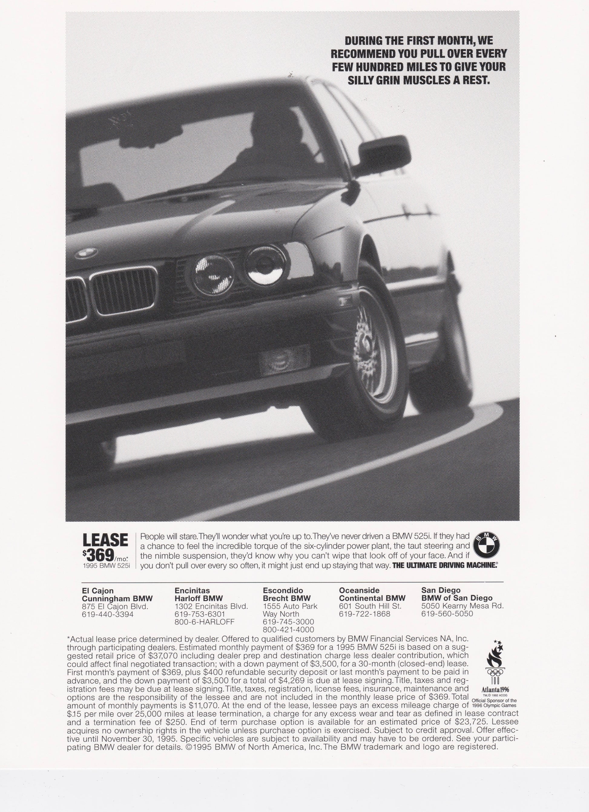 silly grin muscles, BMWNA Ad Artwork Small - BMW CCA Foundation