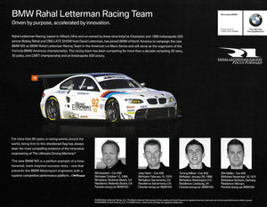 Autographed Signature Card - 2009 BMW Rahal Letterman Racing Team