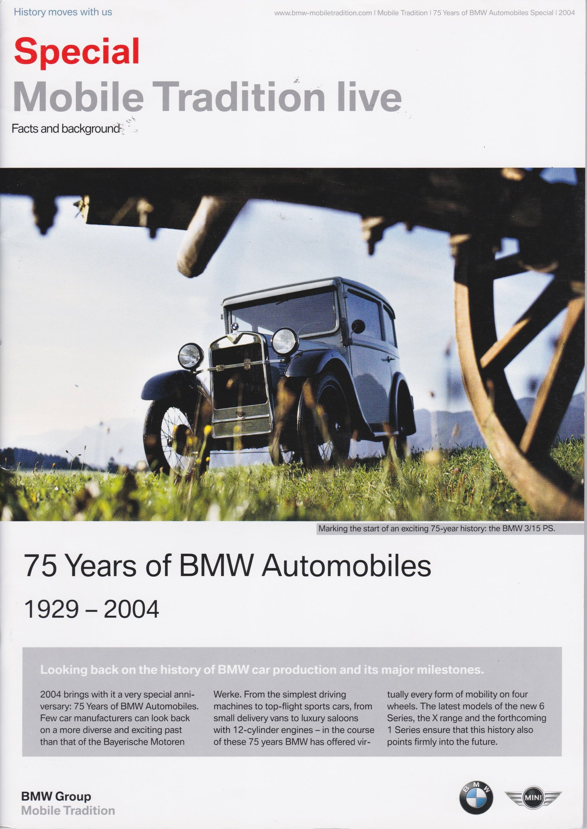 Magazine - Mobile Tradition / 75 Years of BMW Automobiles Special / 2004 - BMW CCA Foundation