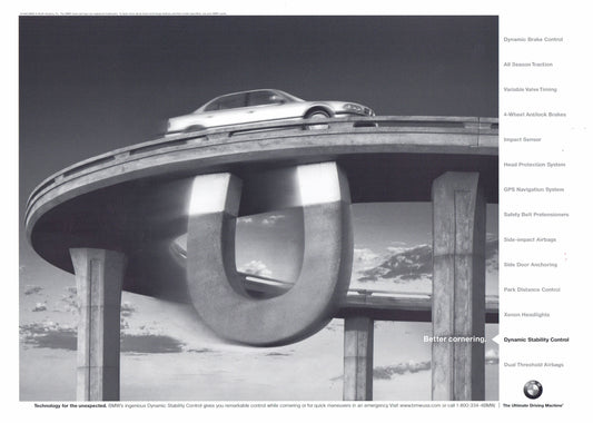 Better cornering. 1999 BMWNA Advertising Art - BMW CCA Foundation