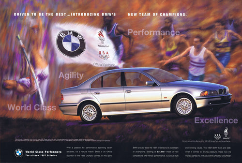 Drive to be the best, 1996 BMWNA Advertising Art - BMW CCA Foundation