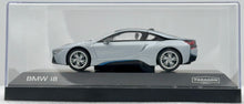 Load image into Gallery viewer, Paragon 1/43 Silver BMW i8 w/Blue accents