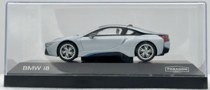 Paragon 1/43 Silver BMW i8 w/Blue accents