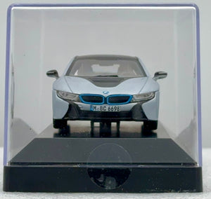 Paragon 1/43 Silver BMW i8 w/Blue accents