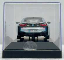 Load image into Gallery viewer, Paragon 1/43 Silver BMW i8 w/Blue accents