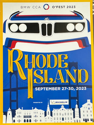 BMWCCA's Rhode Island 2023 O'FEST poster