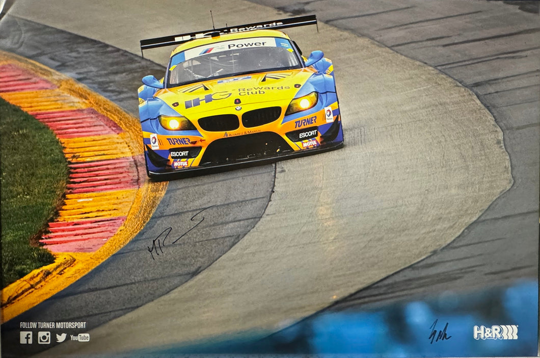 Autographed Poster - H&R Turner Motorsport #97 BMW Z4