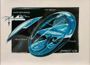 Frank Stephenson Mini headlight detail sketch 1998