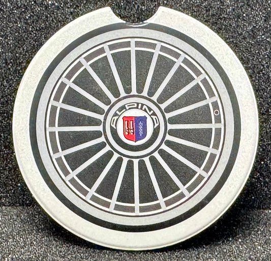 Alpina Wheel stoneware coaster