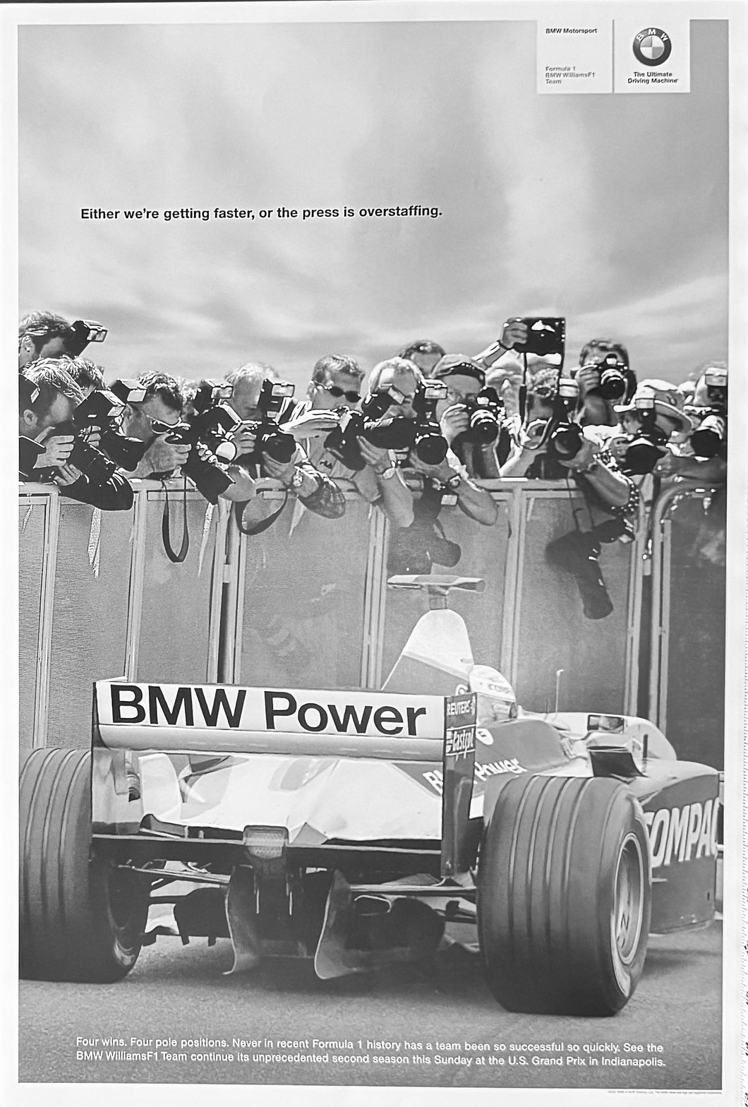 Either we're getting faster, BMWNA Ad Artwork Large