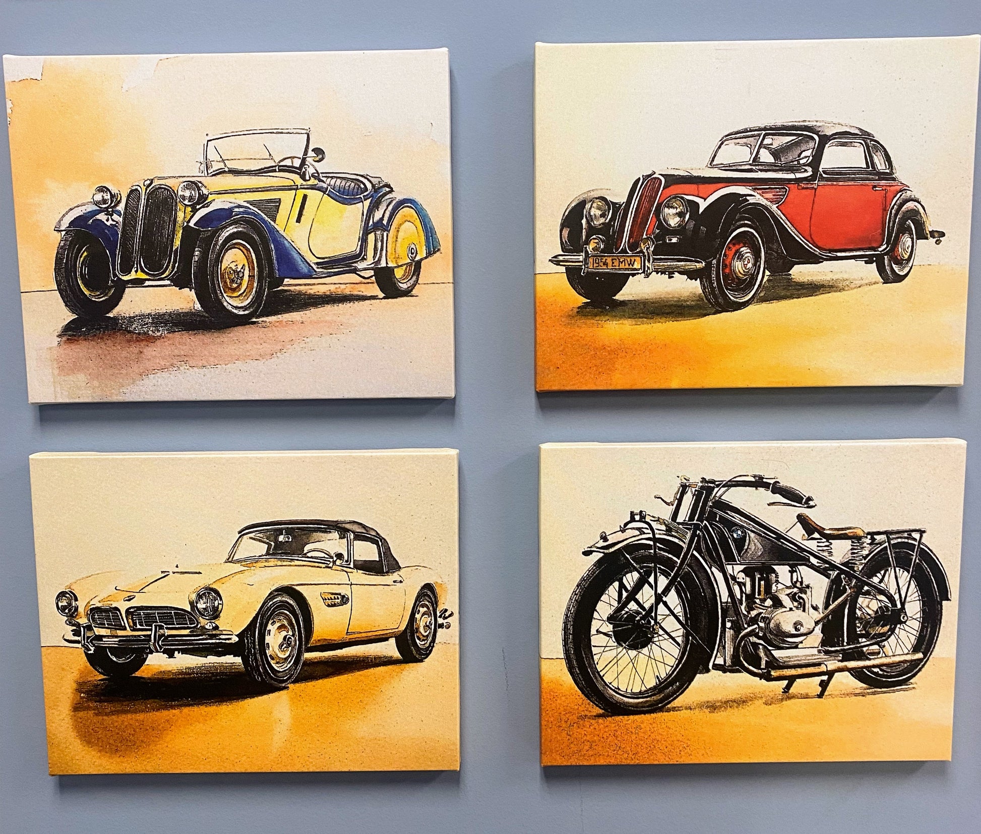 Set of 4 Canvas Prints, Genesis of BMW - BMW CCA Foundation