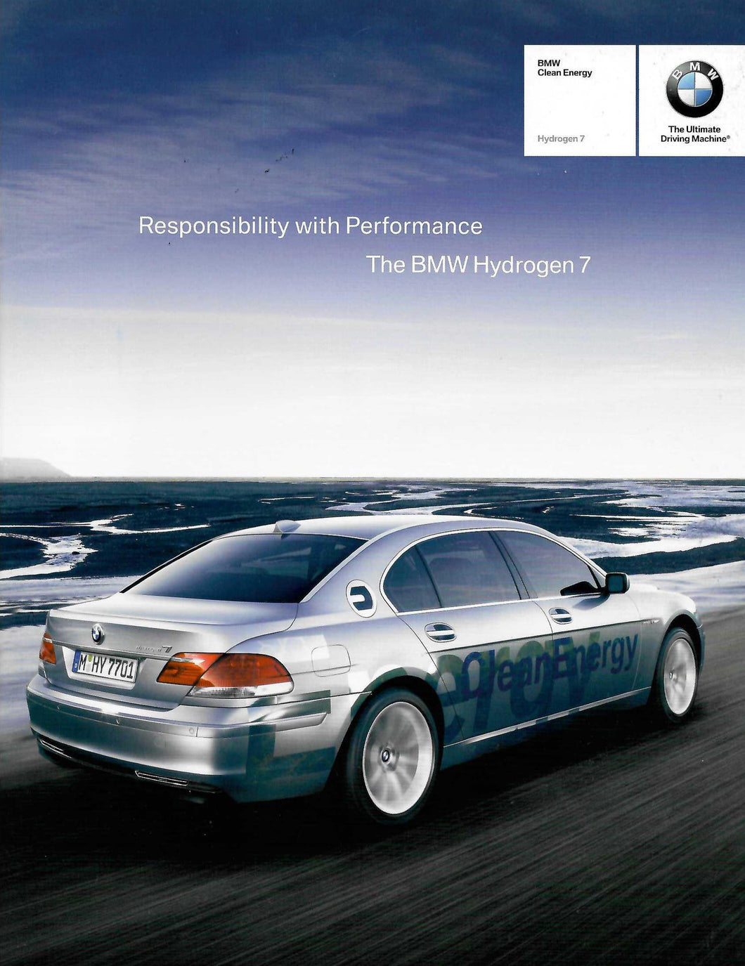 Brochure - BMW Hydrogen 7. Responsibility with performance. The BMW Hydrogen 7