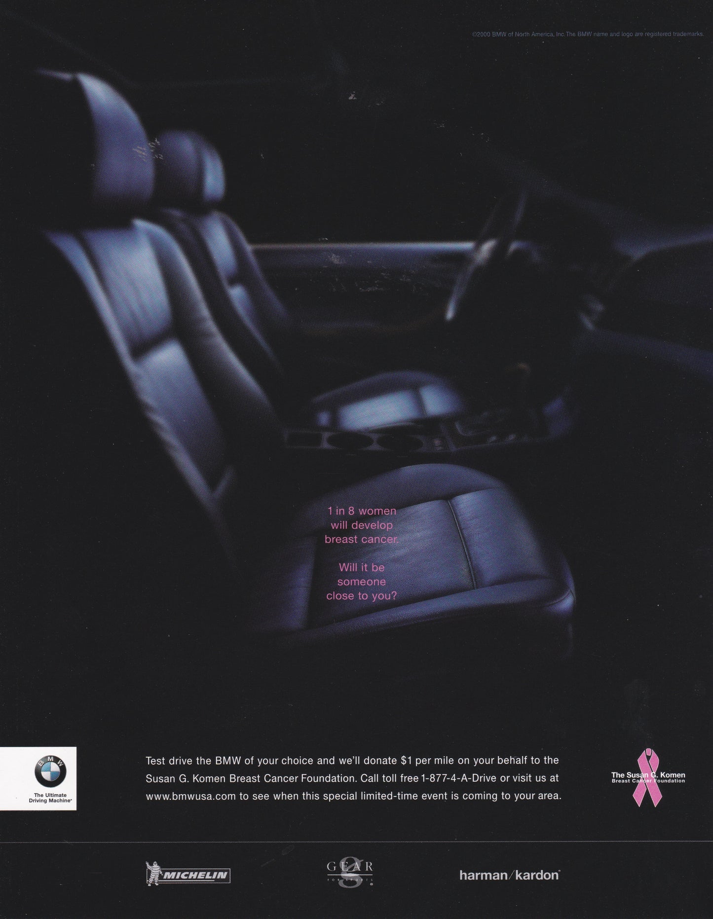 Susan G Komen, 2000 BMWNA Ad Artwork Small - BMW CCA Foundation