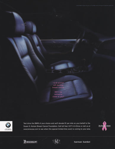 Susan G Komen, 2000 BMWNA Ad Artwork Small