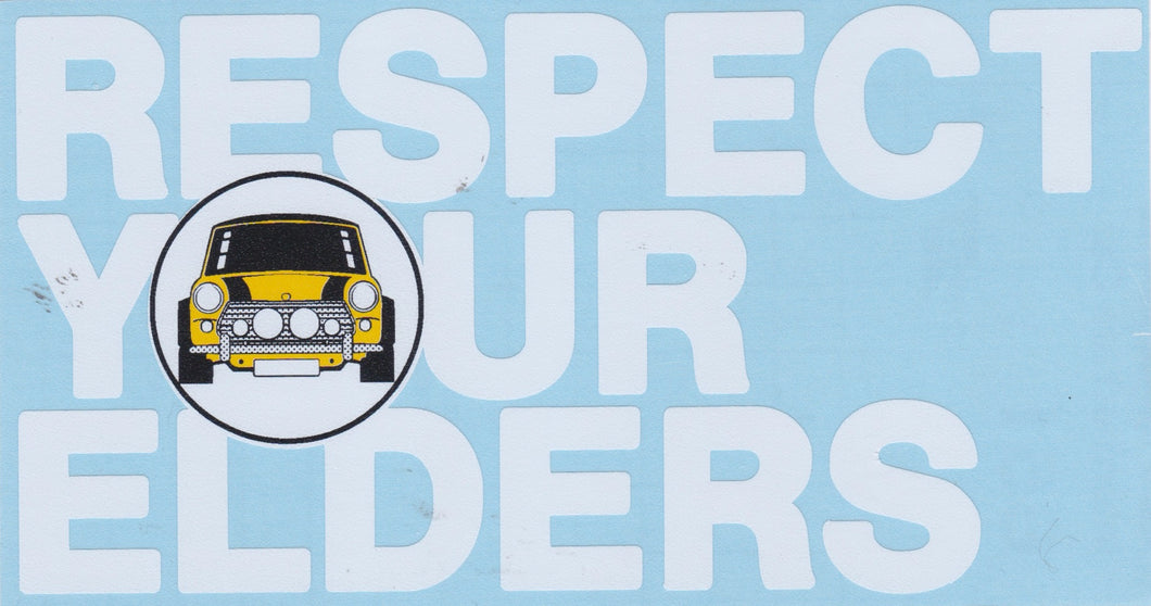 Respect Your Elders window sticker (L)