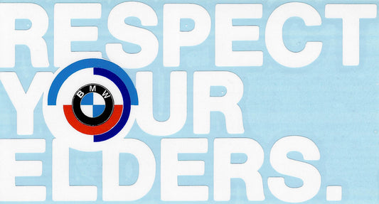 Respect Your Elders window sticker (L)