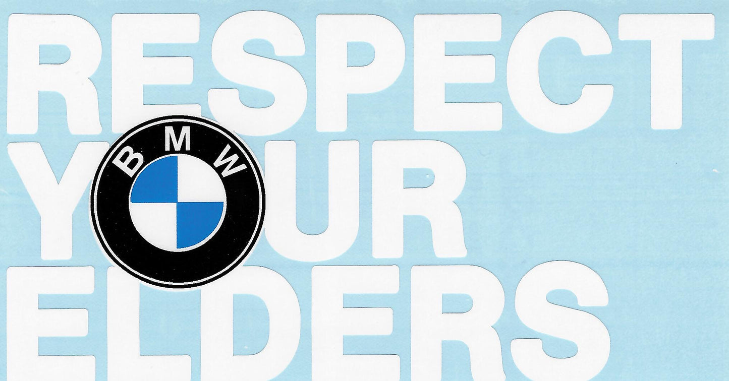 Respect Your Elders window sticker (L)