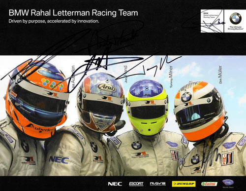 Autographed Signuature Card - BMW Rahal Letterman Racing Team 2009
