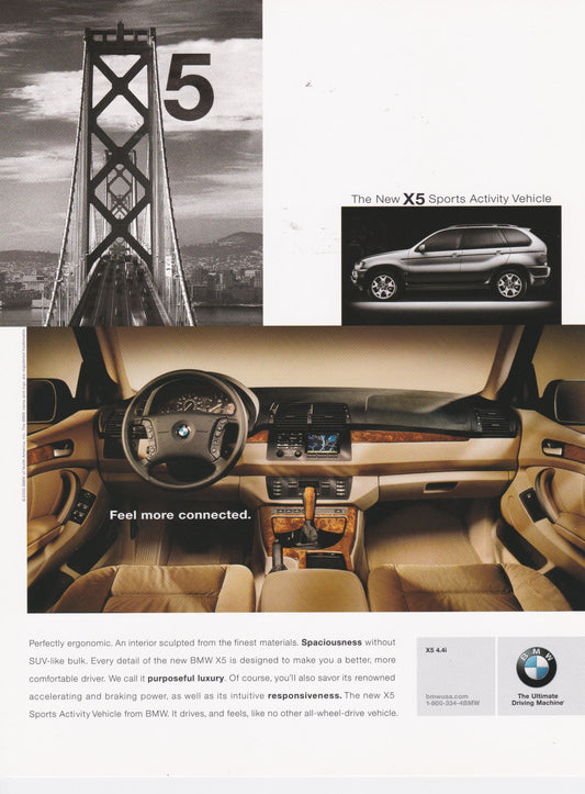 The New X5 SAV 4.4i, 2000 BMWNA Ad Artwork Small - BMW CCA Foundation