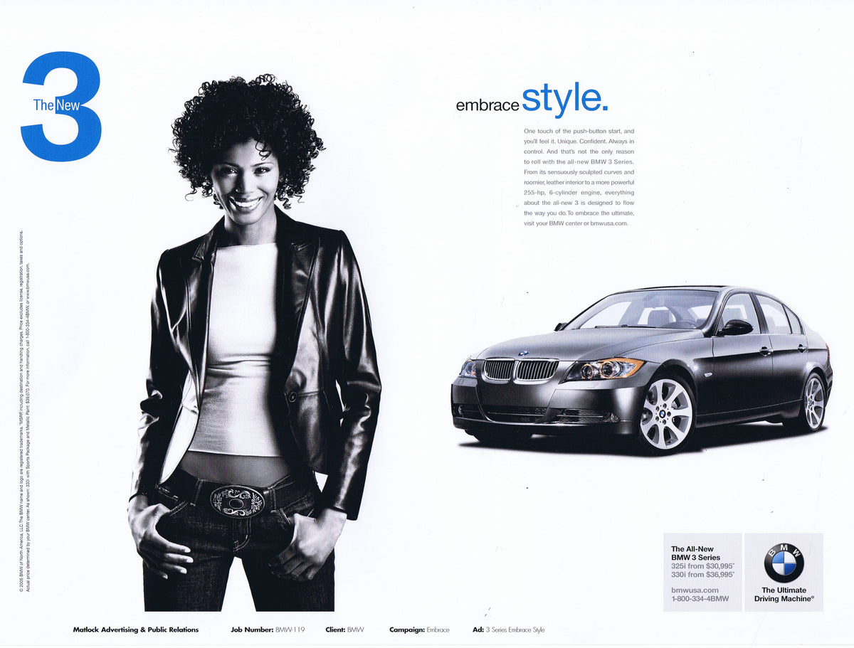 embrace style, 1996 BMWNA Advertising Art - BMW CCA Foundation