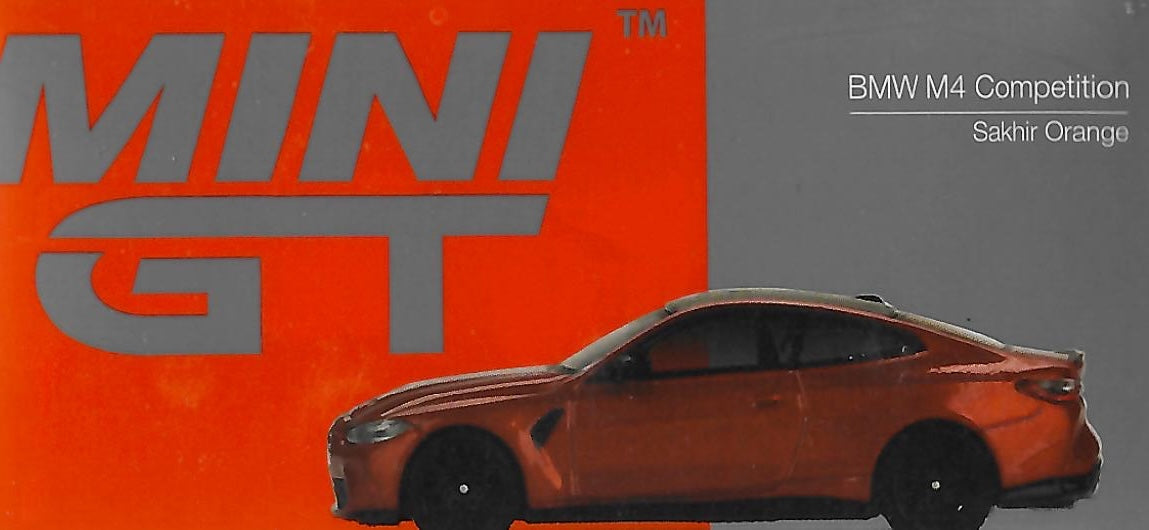 MINI GT 1/64 – BMW M4 (G82) Competition – 2024 in Sakhir Orange